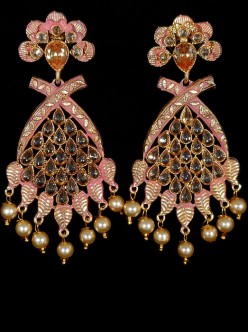 Reverse Ad Earrings With Meenakari Work